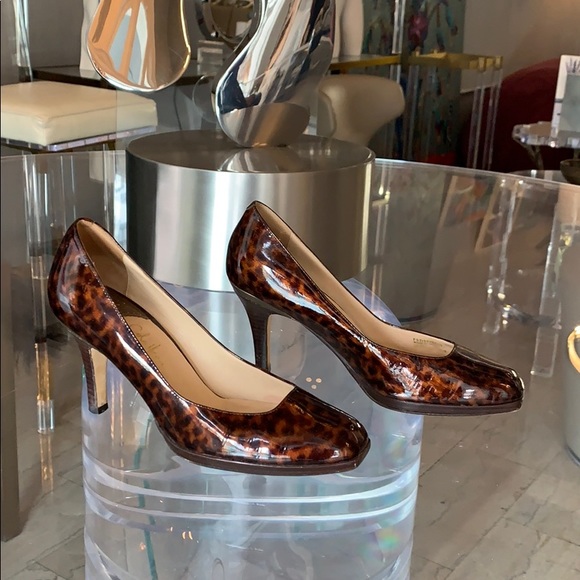 Cole Haan Cheetah Patent Leather Pumps, sz 8B - Picture 2 of 8